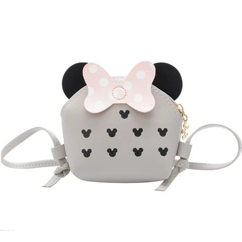 Adorable Gray Minnie Mouse Coin Pouch or Mini Purse